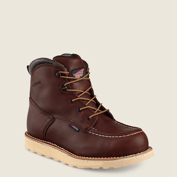 Red Wing Mexico Botas de Trabajo Red Wing Hombre Marrom Online Red Wing Traction Tred 6 Inch Waterproof Soft Toe